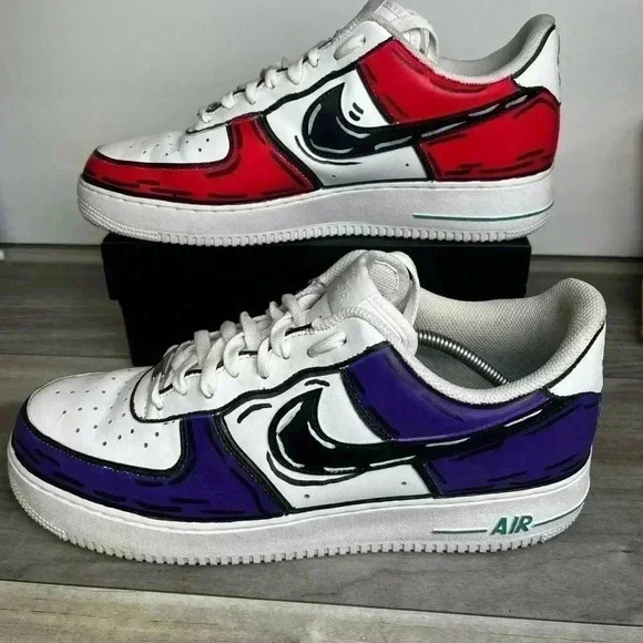 Nike AF1 Low Custom Teenage Mutant Ninja Turtle Cartoons Men’s 12 Air Force - Picture 2 of 14